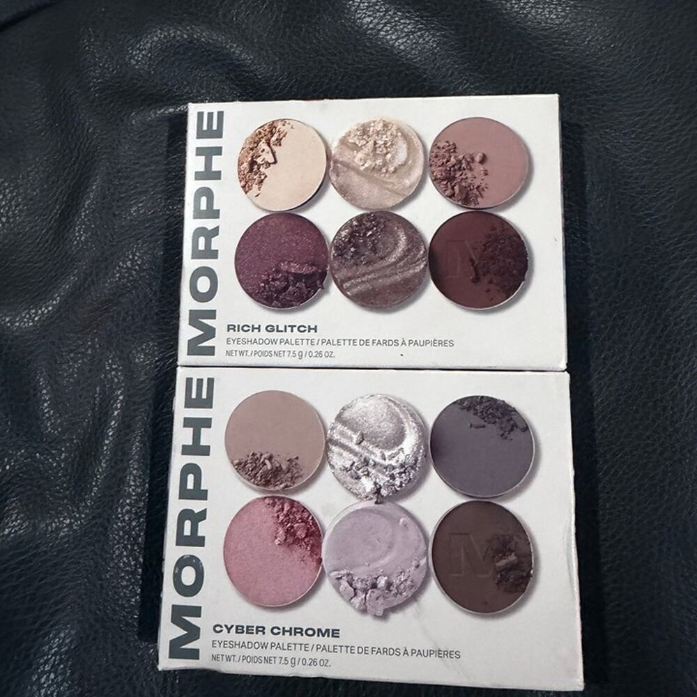 Morphe ChromaPlus Eyeshadow Palette Duo BNIB Cyber Chrome Rich Glitch